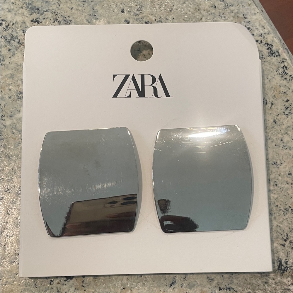 Zara Shiny Metallic Earrings